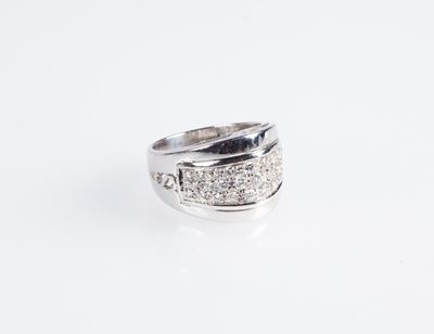 Anello a Fascia in Oro e Brillanti