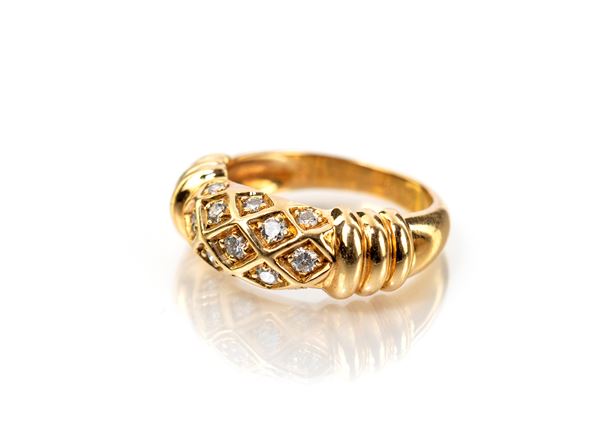 Cartier - anello in oro e brillanti