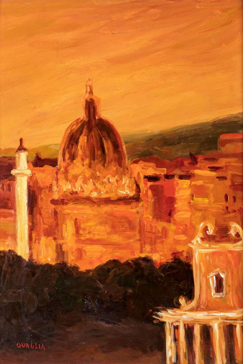 Carlo Quaglia - Veduta di Roma da Palatino