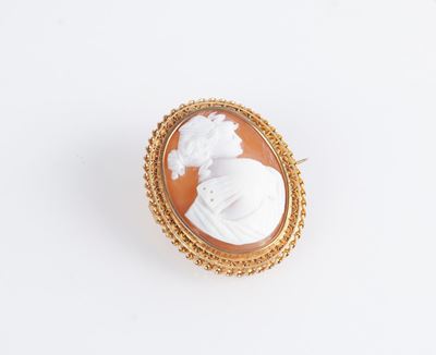 Spilla in Oro e Cammeo, Fine XIX Secolo