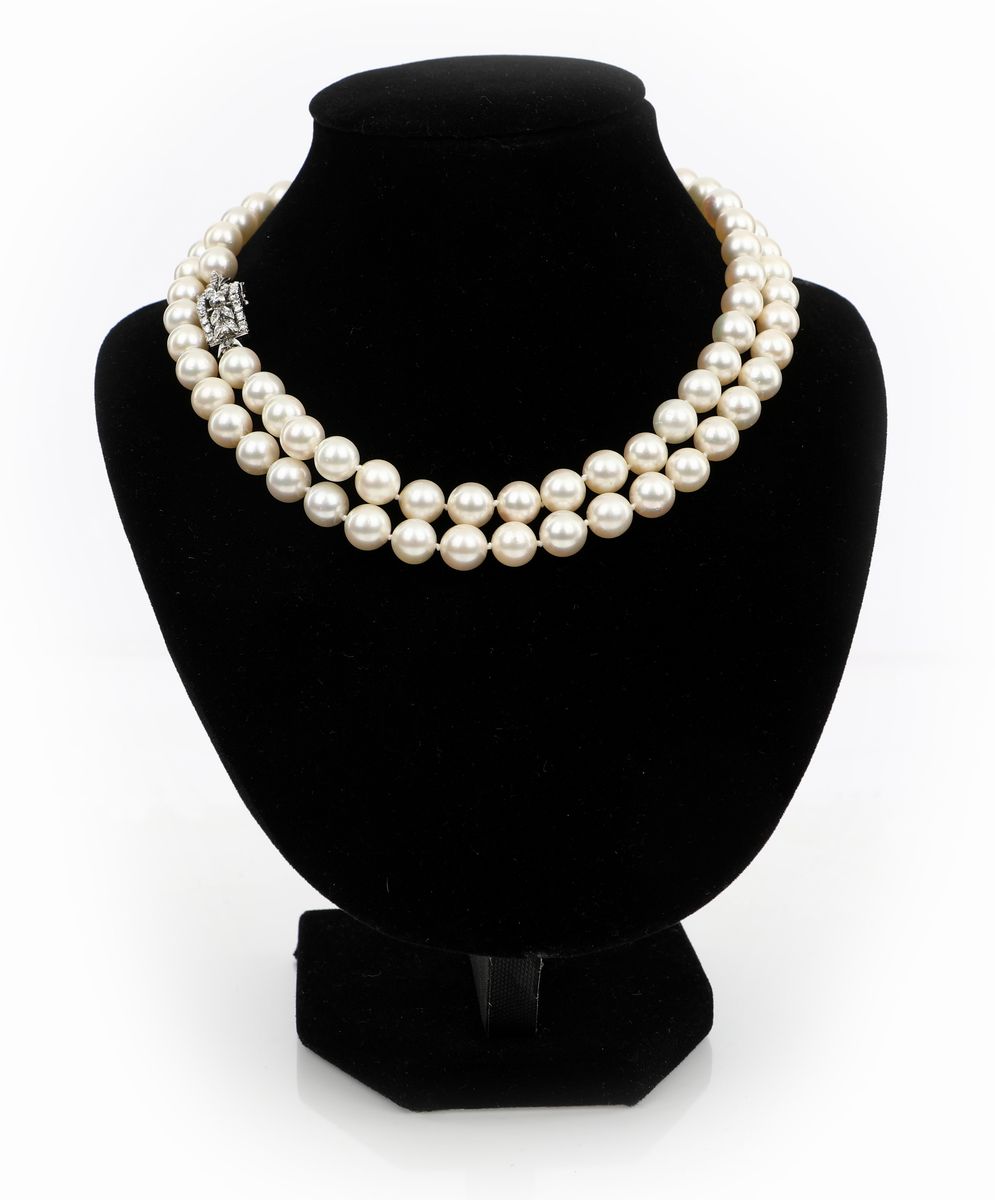 Collana di Perle, Oro e Brillanti