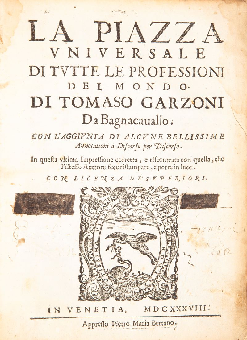 Tomaso Garzoni da Bagnacavallo - La piazza universale di tutte le professioni del mondo
