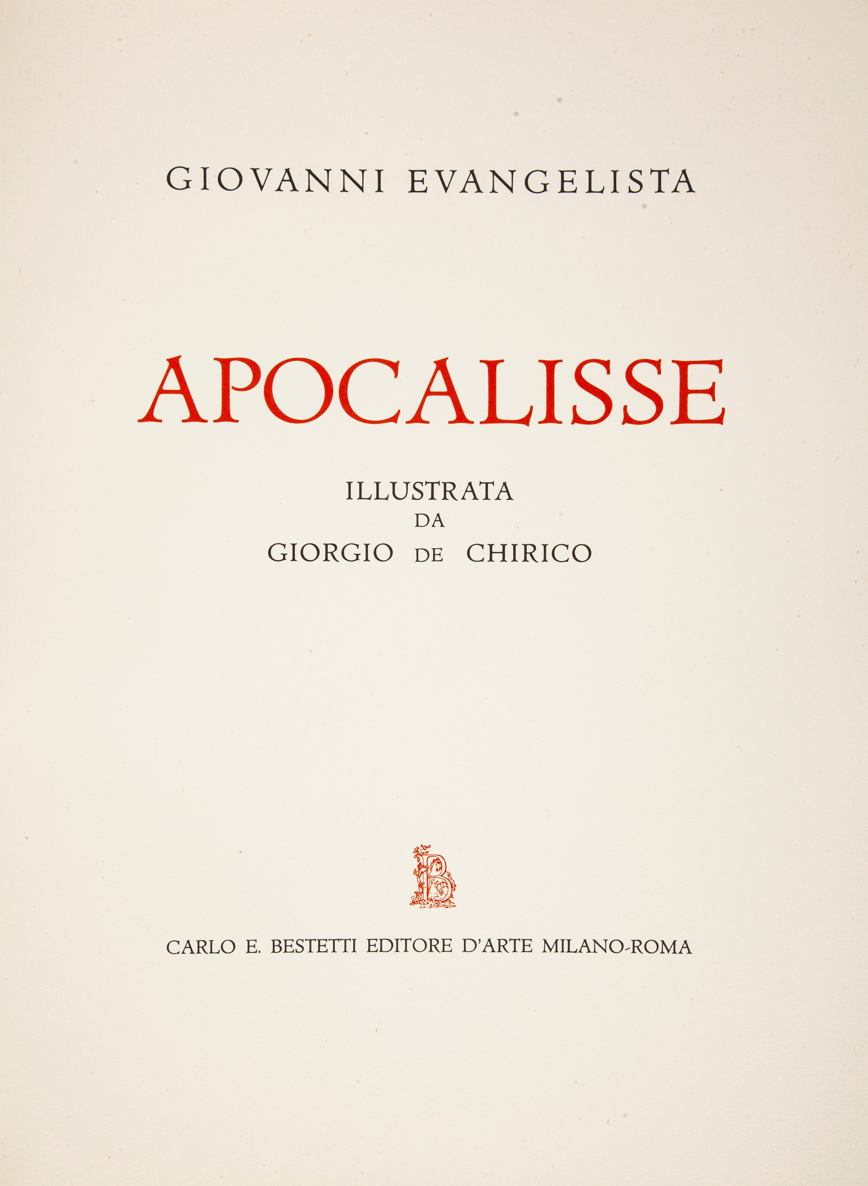 Apocalisse Illustrata da Giorgio De Chirico