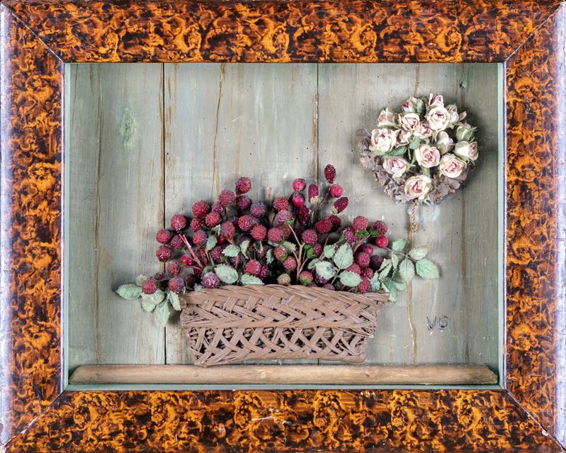 Vittoria Griffoni - Cesto di Fragole e Bouquet di Rose