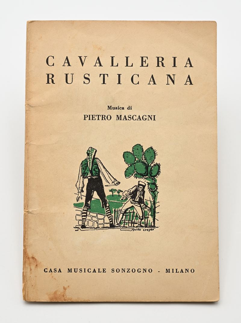 Cavalleria rusticana. Musica di Pietro Mascagni. Copia con note di regia autografe di Mauro Bolog...