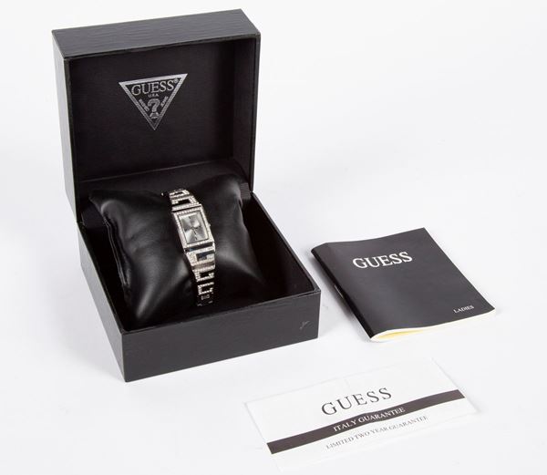 Guess - Orologio da polso al quarzo da donna in acciaio con bracciale