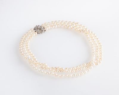 Collana di Perle Oro e Brillanti