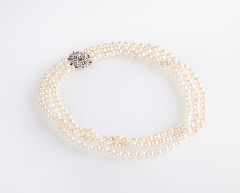 Collana di Perle Oro e Brillanti