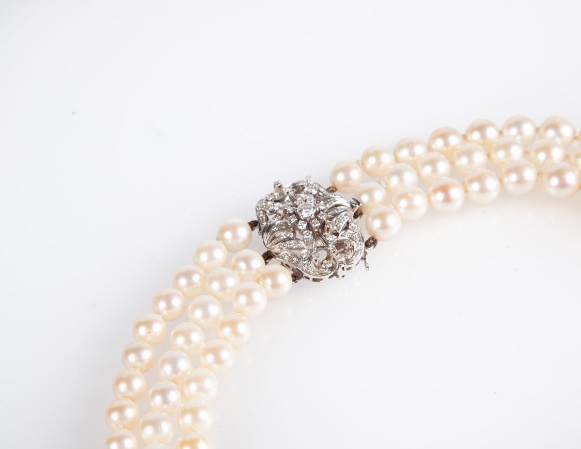 Collana di Perle Oro e Brillanti