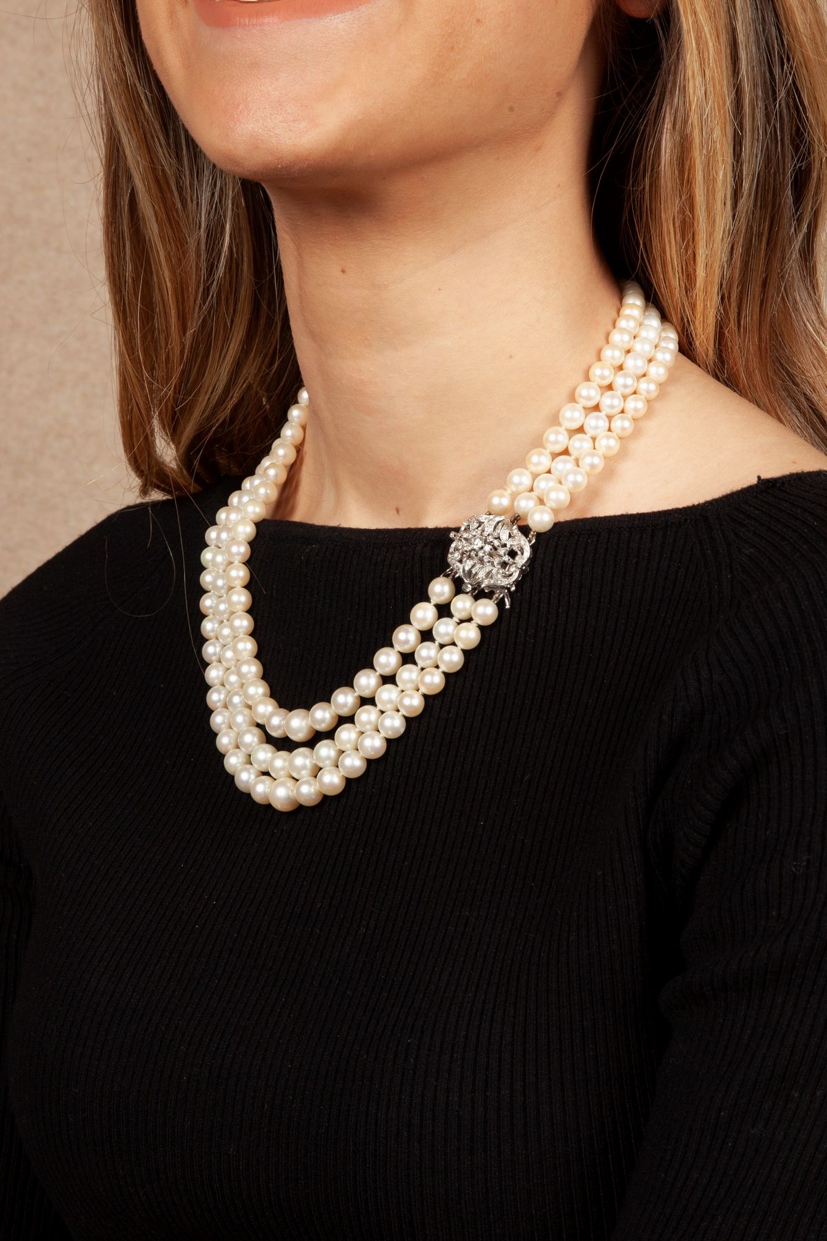 Collana di Perle Oro e Brillanti