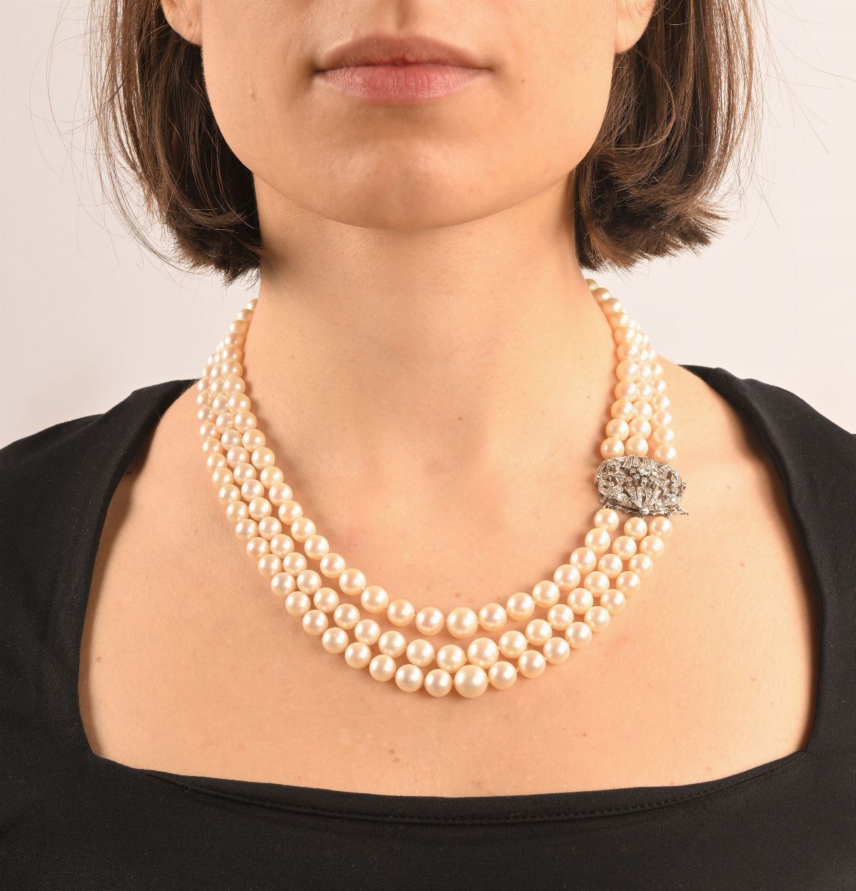 Collana di Perle Oro e Brillanti