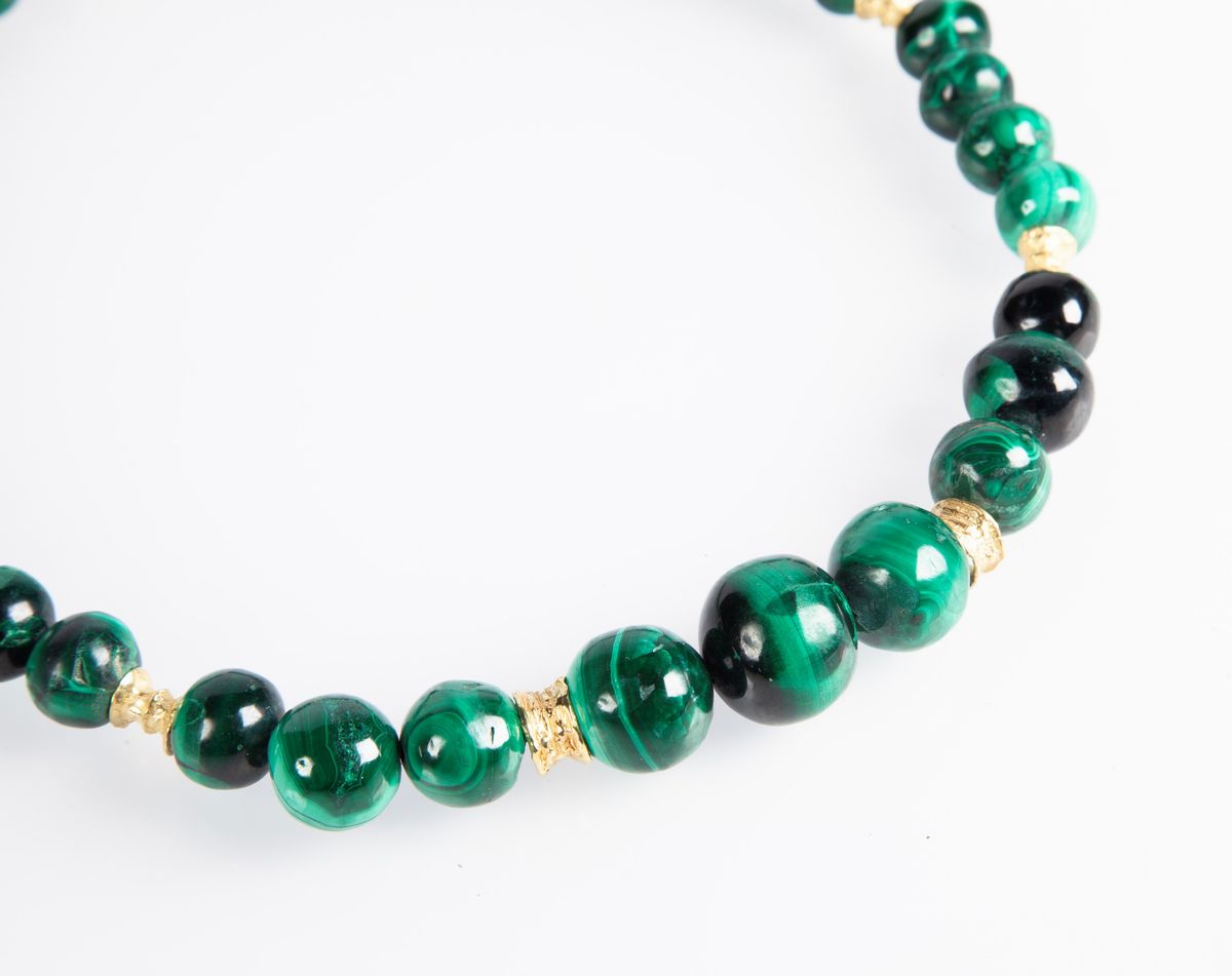 Collana in Malachite e Oro