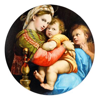 Riproduzione U.t.e.t De "la Madonna della Seggiola" di Raffaello Sanzio