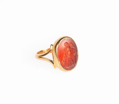 Anello Corniola Incisa
