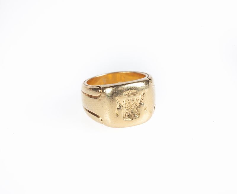 Anello a Sigillo in Oro