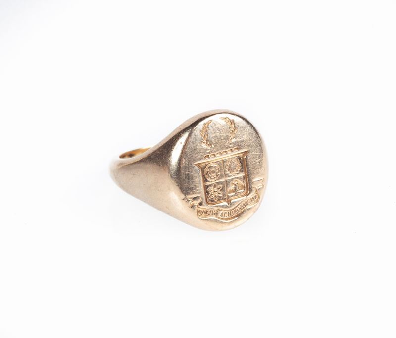 Anello a Sigillo in Oro