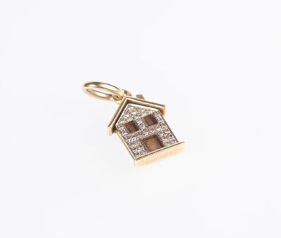 Pomellato Pendente Casa in Oro e Brillanti