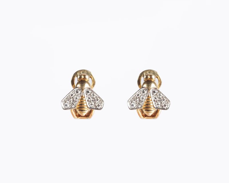 Pomellato Orecchini Animalier in Oro e Brillanti