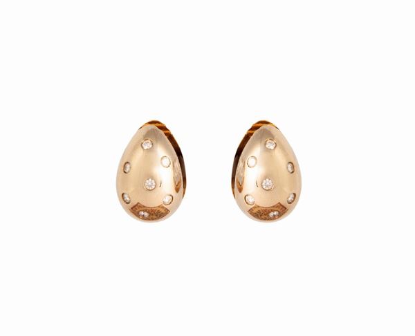 Pomellato orecchini in oro e brillanti