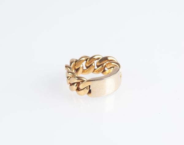 Pomellato - anello maglia groumette in oro