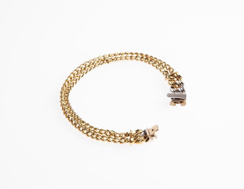 Pomellato - Bracciale Doppio in Oro e Brillanti