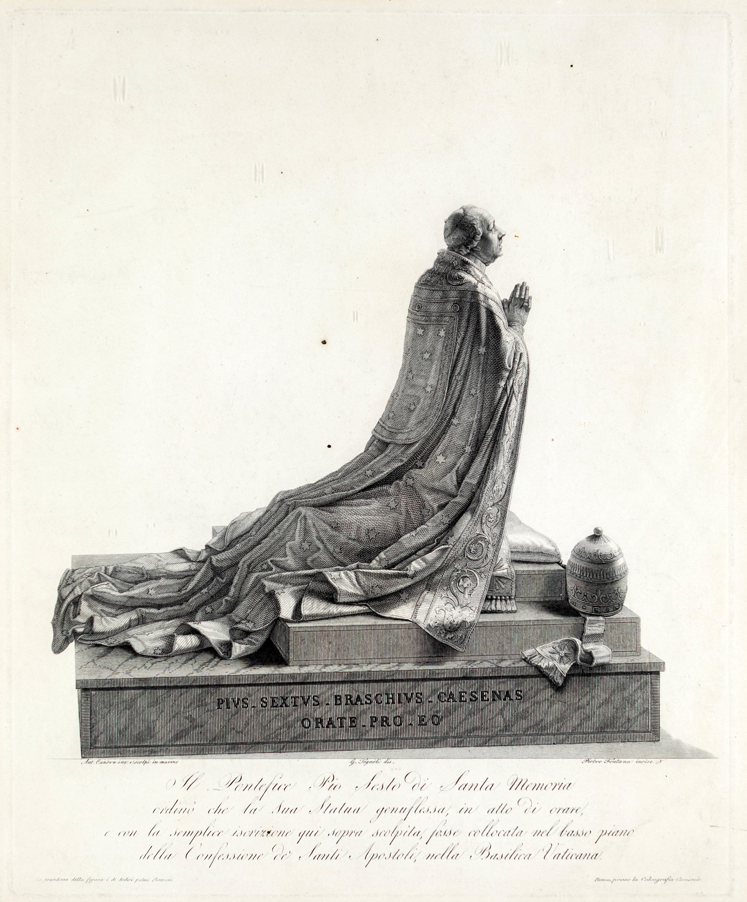 Pietro Fontana - Papa Pio Vi in Preghiera, Calcografia Nazionale
