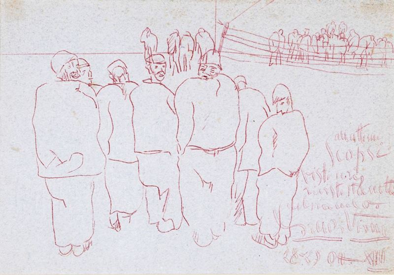 Lorenzo Viani - Uomini in Cortile