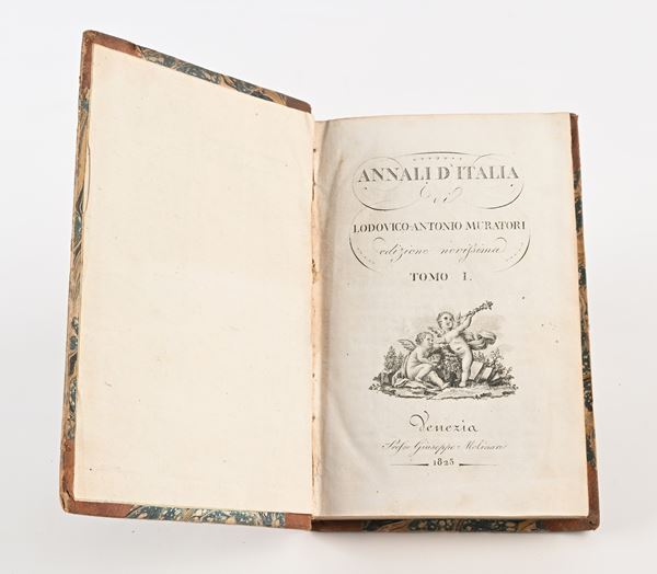 Ludovico Antonio Muratori - Annali d'Italia Edizione novissima Voll. 1-27, Giuseppe Molinari Venezia 1823; Continuazione agli Annali d'Italia Voll. 1-6, Antonio Curti, Venezia 1807