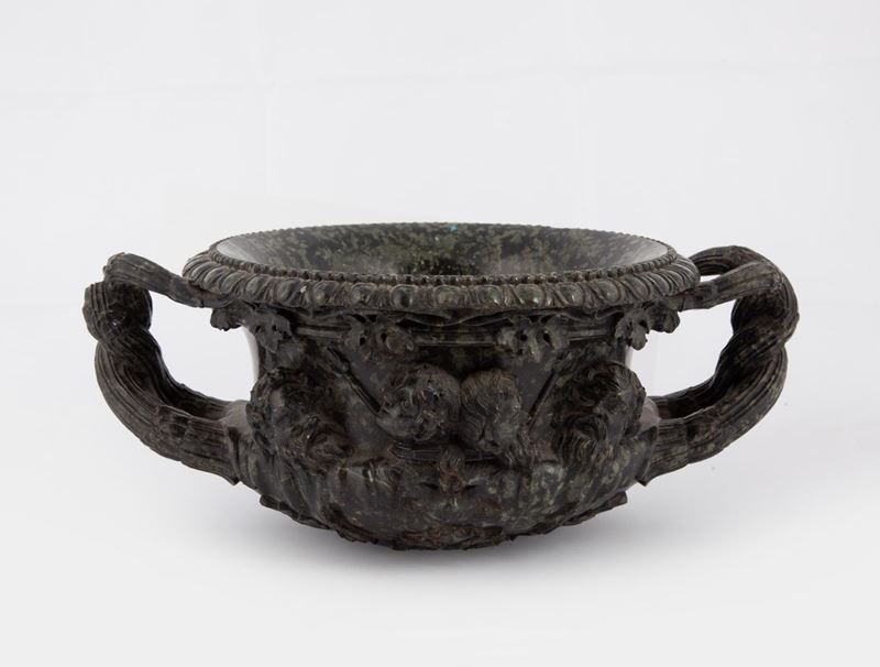 Riproduzione del Vaso di Warwick in Marmo Verde, XIX Secolo