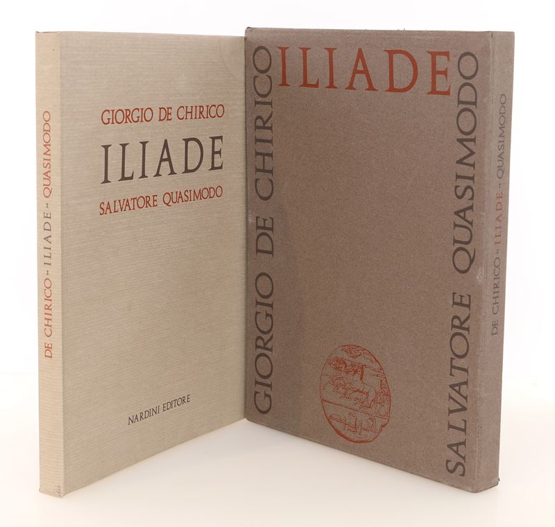 Omero - Iliade Episodi Scelti e Tradotti da Salvatore Quasimodo. con 26 Tavole di Giorgio De Chir...