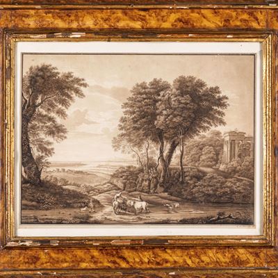Paesaggio Arcadico con Mandria al Pascolo