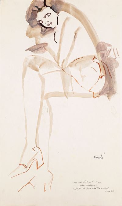 Donna Seduta, Acquarello