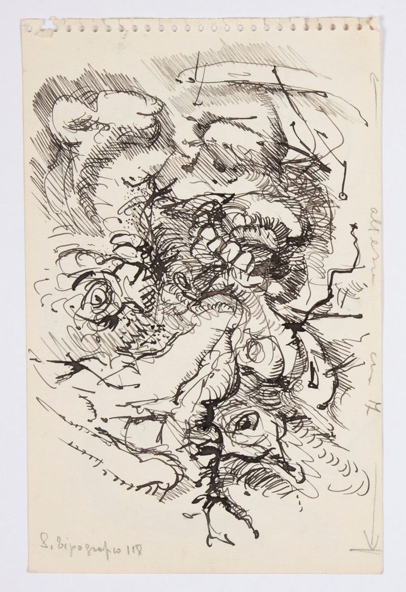 Edouard Pignon - Bozzetto per la Copertina del Catalogo della Mostra Personale alla Galleria la N...