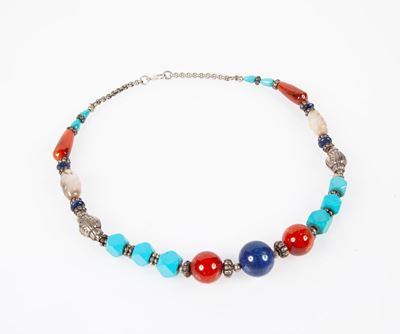 Collana Etnica Metallo e Pietre Dure