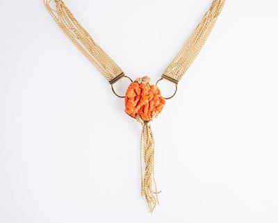 Collana o Cintura in Oro e Corallo