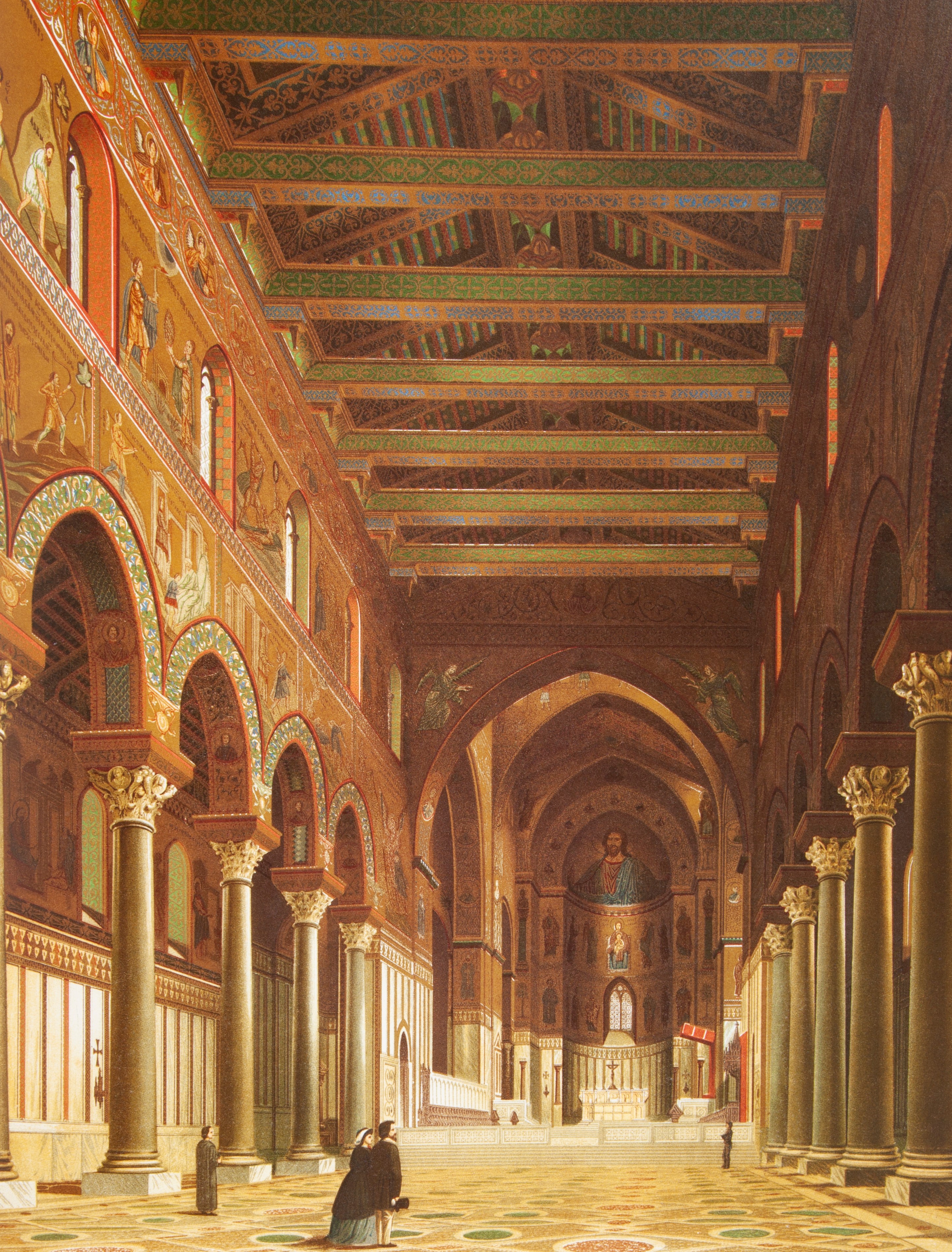 Domenico Benedetto Gravina - il Duomo di Monreale Illustrato e Riportato in Tavole Cromolitografi...
