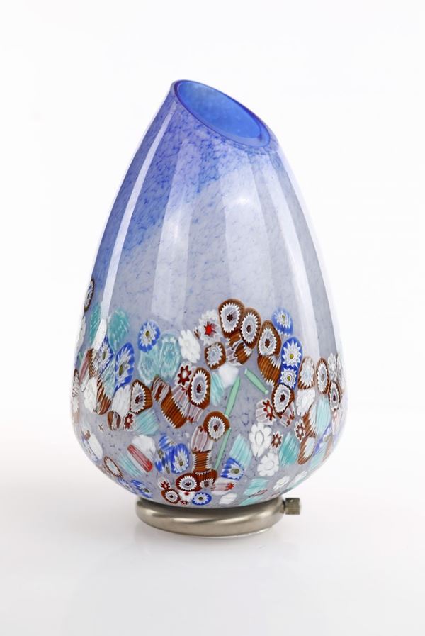 Lampada da tavolo in vetro con murrine multicolore, La Murrina
