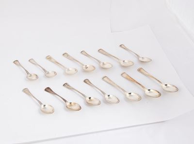Quattordici Cucchiaini da Caffè in Argento 800/1000