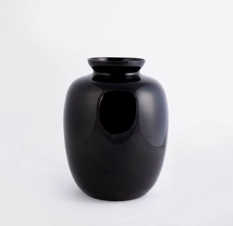 Vaso in Vetro Nero, Venini 1994