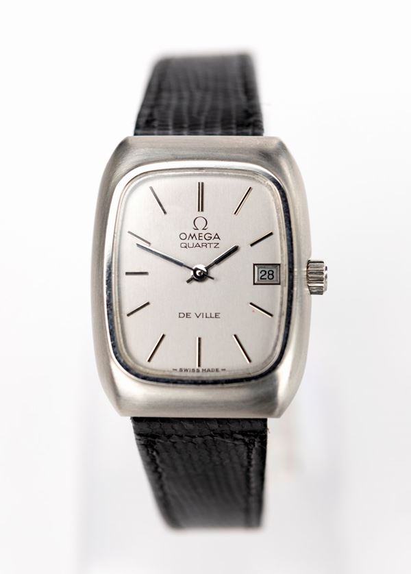 Omega De Ville - Orologio da polso al quarzo unisex in acciaio