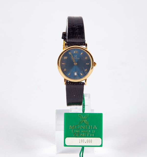 Mondia - Orologio da polso al quarzo da donna in acciaio e metallo dorato