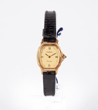 Tissot Boutique - Orologio da Polso al Quarzo da Donna in Acciaio e Metallo Placcato in Oro Giall...