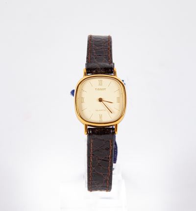 Tissot - Orologio da Polso al Quarzo da Donna in Acciaio e Metallo Placcato in Oro Giallo