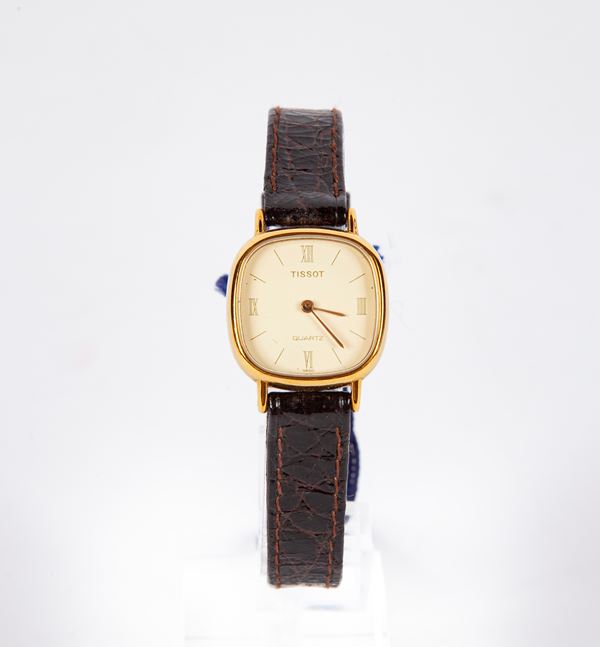 Tissot - Orologio da polso al quarzo da donna in acciaio e metallo placcato in oro giallo