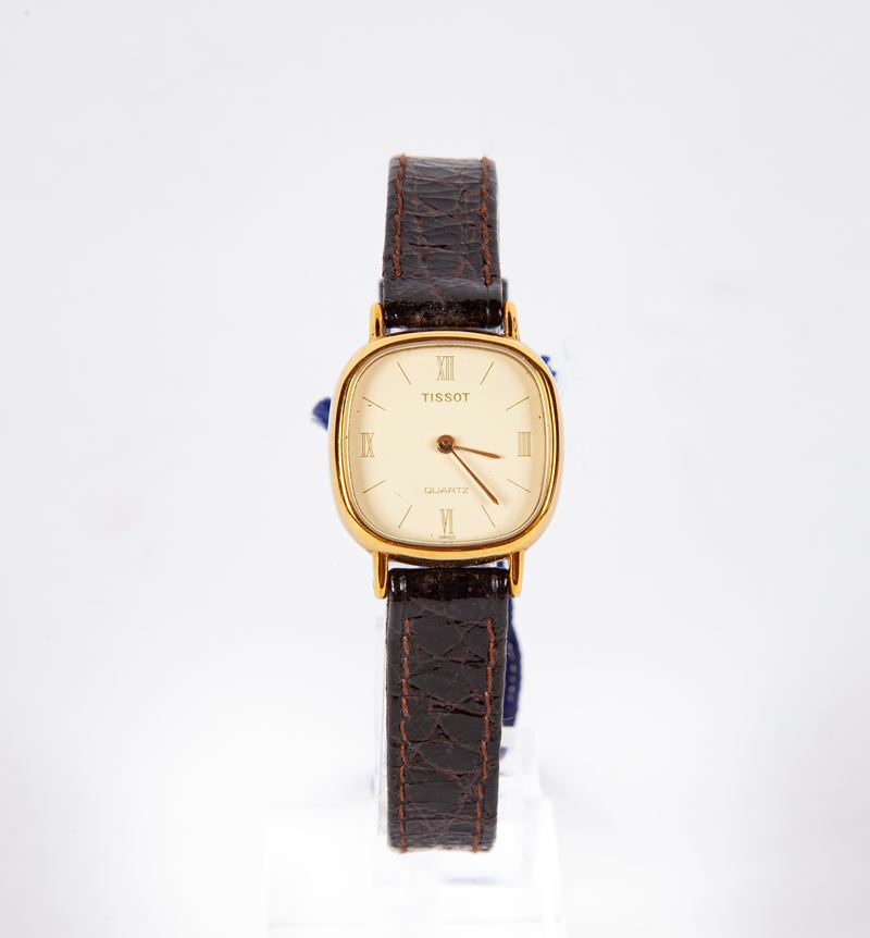 Tissot - Orologio da Polso al Quarzo da Donna in Acciaio e Metallo Placcato in Oro Giallo