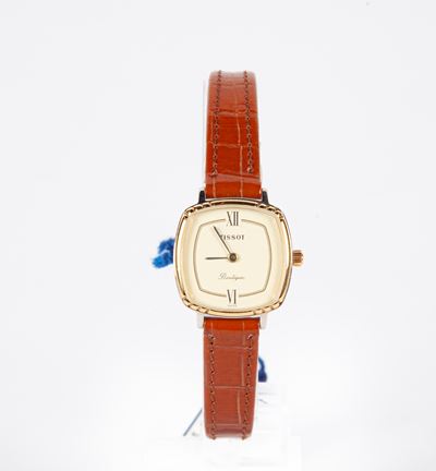 Tissot Boutique - Orologio da Polso al Quarzo da Donna in Acciaio e Metallo Placcato in Oro Giall...