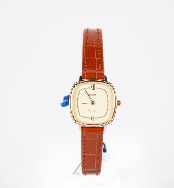 Tissot Boutique - Orologio da polso al quarzo da donna in acciaio e metallo placcato in oro giallo
