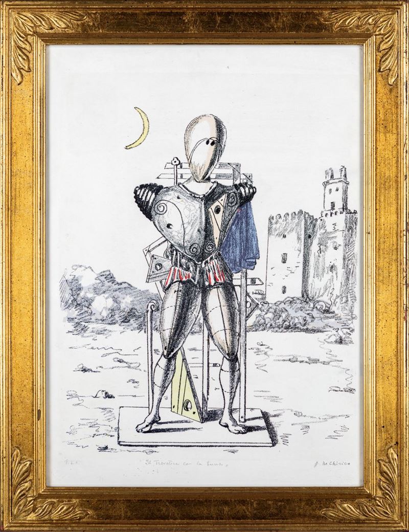 Giorgio De Chirico - Il Trovatore con la Luna