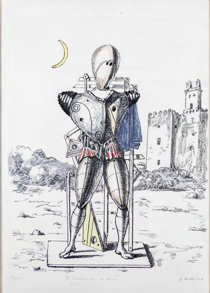 Giorgio De Chirico - Il Trovatore con la Luna