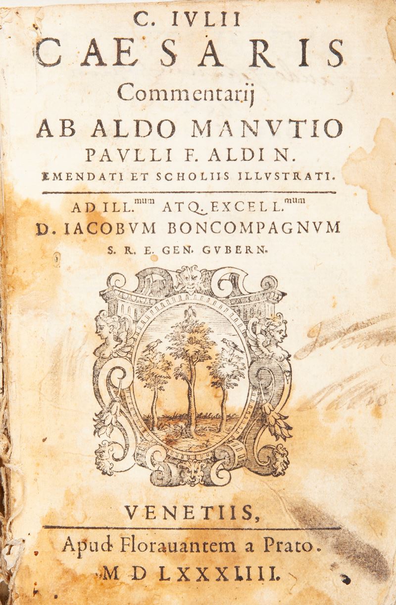 Caio Giulio Cesare - Commentarii Ab Aldo Manutio Paulli F. Aldi N. Emendati Et Scholiis Illustrat...